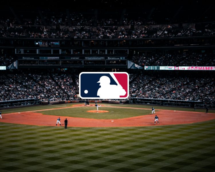 MLB Logo on Baseball Field