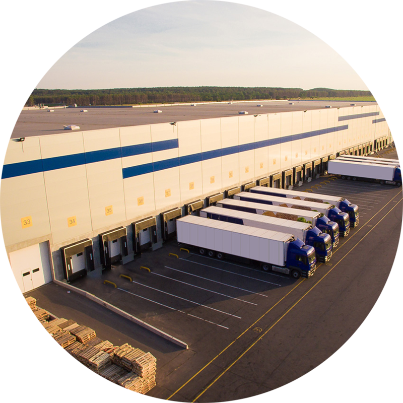 warehouses trucks
